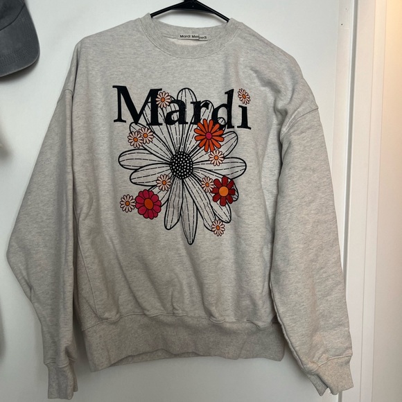 Gray Floral Sweatshirt - Picture 1 of 3